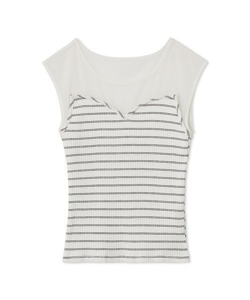 SNIDEL（スナイデル）の「シアー切替カットプルオーバー（Tシャツ/カットソー・レディース・ブラック/ブルー/ホワイト・F）」の16枚目の写真