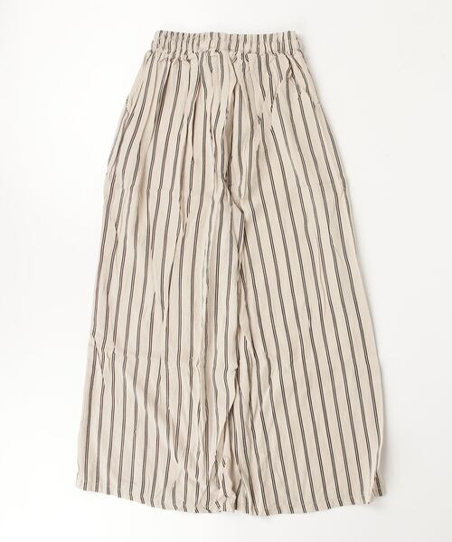 SallyLunn（サリーラン）の「ストライプワイドガウチョパンツ（その他パンツ・レディース・ブラック/ベージュ/アイボリー・MEDIUM/LARGE）」の4枚目の写真