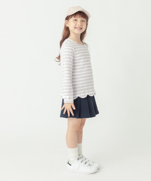 ever closet（エバークローゼット）の「裾スカラップチュニック（Tシャツ/カットソー・キッズ・ピンク系その他/ベージュ系その他/グリーン系その他/ブルー系その他/イエロー系その他/ブラック系その他/ピンク系その他2/パープル系その他・160cm/80ｃｍ/90cm/100cm/130cm/120cm/110cm/150cm/140cm）」の13枚目の写真