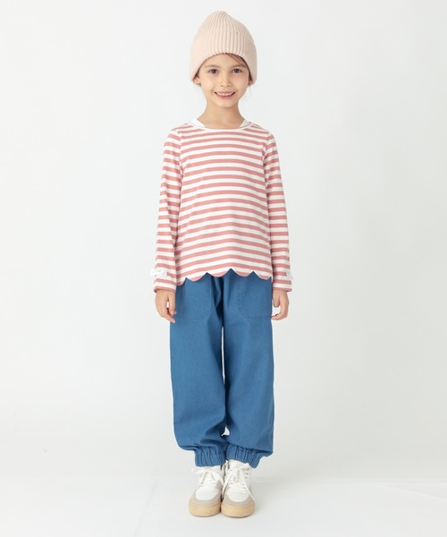 ever closet（エバークローゼット）の「裾スカラップチュニック（Tシャツ/カットソー・キッズ・ピンク系その他/ベージュ系その他/グリーン系その他/ブルー系その他/イエロー系その他/ブラック系その他/ピンク系その他2/パープル系その他・160cm/80ｃｍ/90cm/100cm/130cm/120cm/110cm/150cm/140cm）」の15枚目の写真