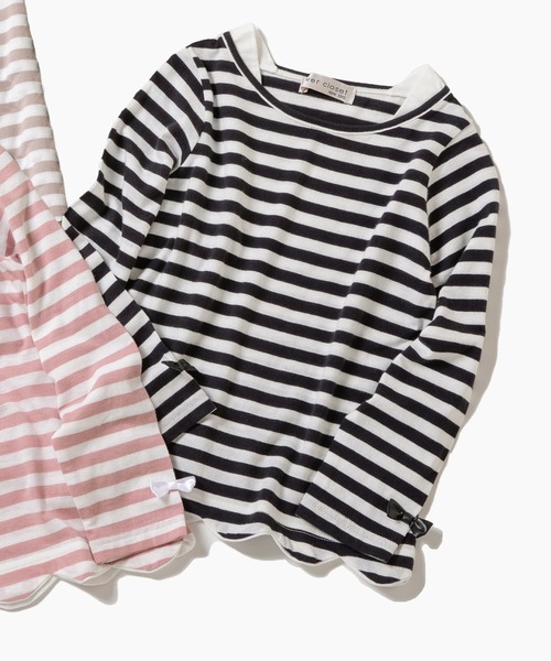 ever closet（エバークローゼット）の「裾スカラップチュニック（Tシャツ/カットソー・キッズ・ピンク系その他/ベージュ系その他/グリーン系その他/ブルー系その他/イエロー系その他/ブラック系その他/ピンク系その他2/パープル系その他・160cm/80ｃｍ/90cm/100cm/130cm/120cm/110cm/150cm/140cm）」の17枚目の写真