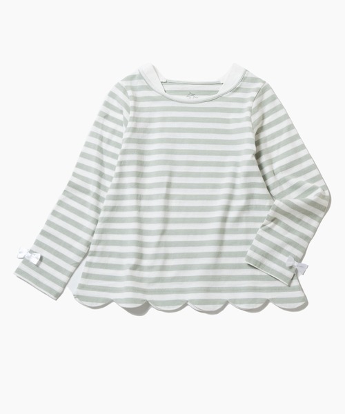 ever closet（エバークローゼット）の「裾スカラップチュニック（Tシャツ/カットソー・キッズ・ピンク系その他/ベージュ系その他/グリーン系その他/ブルー系その他/イエロー系その他/ブラック系その他/ピンク系その他2/パープル系その他・160cm/80ｃｍ/90cm/100cm/130cm/120cm/110cm/150cm/140cm）」の19枚目の写真