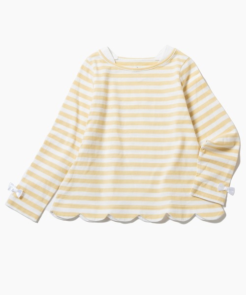 ever closet（エバークローゼット）の「裾スカラップチュニック（Tシャツ/カットソー・キッズ・ピンク系その他/ベージュ系その他/グリーン系その他/ブルー系その他/イエロー系その他/ブラック系その他/ピンク系その他2/パープル系その他・160cm/80ｃｍ/90cm/100cm/130cm/120cm/110cm/150cm/140cm）」の22枚目の写真