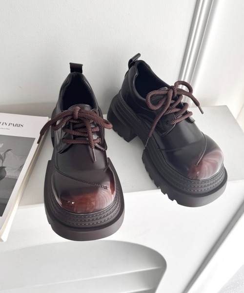 CAMPER レースアップ 23.0 レザー 革靴 ローファー 本革 シューズ レディース レザー 牛革 レザーシューズ レース