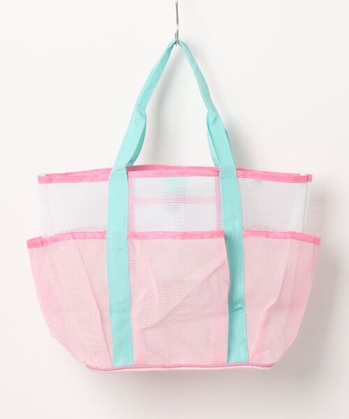 Ritzy(リッツィー)の「4色展開 通気性良く 夏物 メッシュトートバッグ かごバッグ(トートバッグ・レディース・グリーン/ピンク/ブラック/ベージュ・FREE)」の11枚目の写真