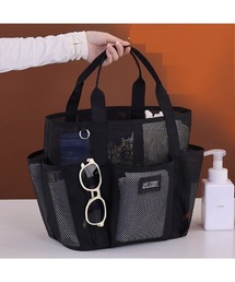 4色展開 通気性良く 夏物 メッシュトートバッグ かごバッグ