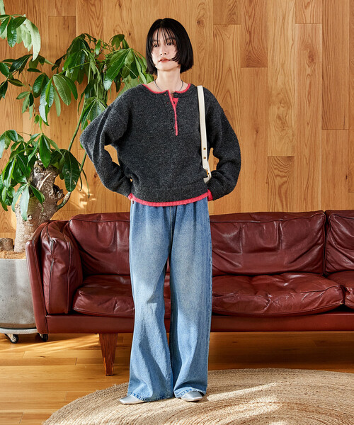 FREAK'S STORE(フリークスストア)の「<低身長サイズあり>ウォッシュ加工 イージーデニムパンツ 限定展開カラーあり(デニムパンツ・レディース・ライトブルー/サックスブルー/その他/ブルー/ネイビー・X-SMALL/SMALL/MEDIUM)」の18枚目の写真