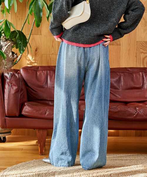 FREAK'S STORE(フリークスストア)の「<低身長サイズあり>ウォッシュ加工 イージーデニムパンツ 限定展開カラーあり(デニムパンツ・レディース・ライトブルー/サックスブルー/その他/ブルー/ネイビー・X-SMALL/SMALL/MEDIUM)」の22枚目の写真