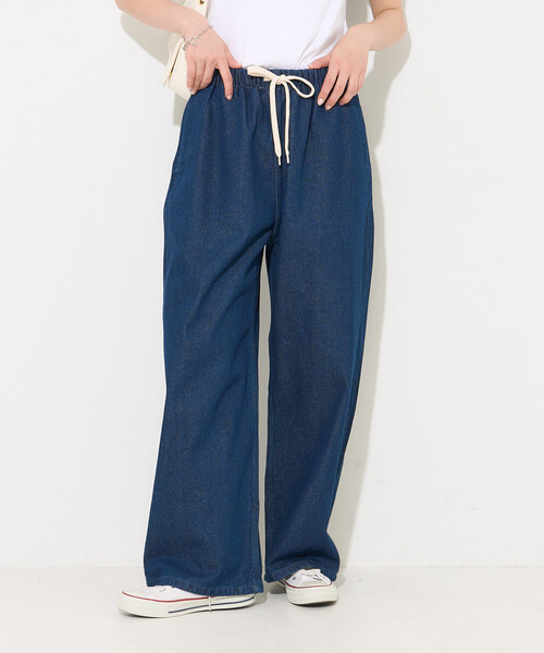 FREAK'S STORE(フリークスストア)の「<待望の再入荷!><低身長サイズあり>ウォッシュ加工 イージーデニムパンツ(デニムパンツ・レディース・ライトブルー/サックスブルー/その他/ブルー/ネイビー/オフホワイト・X-SMALL/SMALL/MEDIUM)」の20枚目の写真