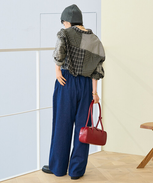 低身長サイズあり＞ウォッシュ加工 イージーデニムパンツ 限定展開