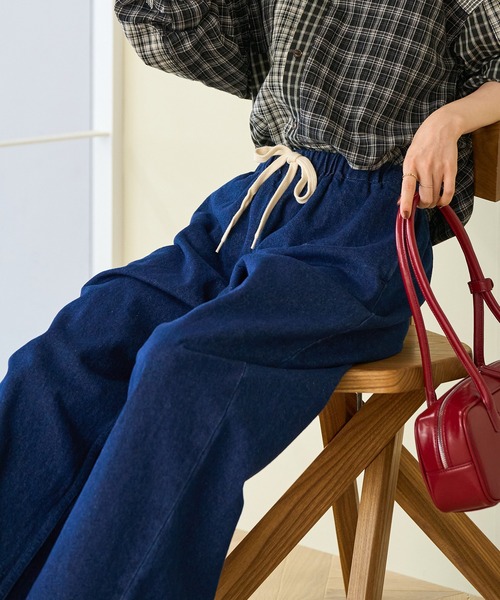 FREAK'S STORE（フリークスストア）の「＜低身長サイズあり＞ウォッシュ加工 イージーデニムパンツ　限定展開カラーあり（デニムパンツ・レディース・ライトブルー/サックスブルー/その他/ブルー/ネイビー・X-SMALL/SMALL/MEDIUM）」の7枚目の写真