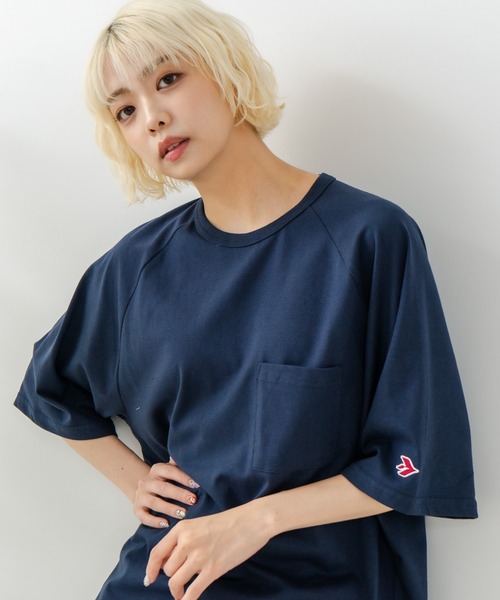 SAVIER(サビアー)の「【SAVIER/サビアー】×【ZERO STAIN/ゼロステイン】コラボ ラグランスリーブ ポケット付 Tシャツ(Tシャツ/カットソー・メンズ・ホワイト/ブラック/ネイビー/アイボリー・MEDIUM/LARGE)」の4枚目の写真
