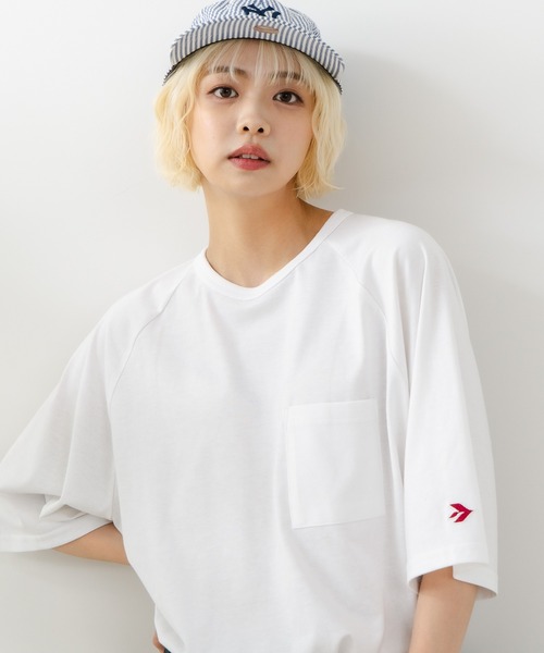 SAVIER(サビアー)の「【SAVIER/サビアー】×【ZERO STAIN/ゼロステイン】コラボ ラグランスリーブ ポケット付 Tシャツ(Tシャツ/カットソー・メンズ・ホワイト/ブラック/ネイビー/アイボリー・MEDIUM/LARGE)」の1枚目の写真