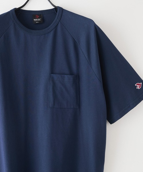 SAVIER(サビアー)の「【SAVIER/サビアー】×【ZERO STAIN/ゼロステイン】コラボ ラグランスリーブ ポケット付 Tシャツ(Tシャツ/カットソー・メンズ・ホワイト/ブラック/ネイビー/アイボリー・MEDIUM/LARGE)」の20枚目の写真
