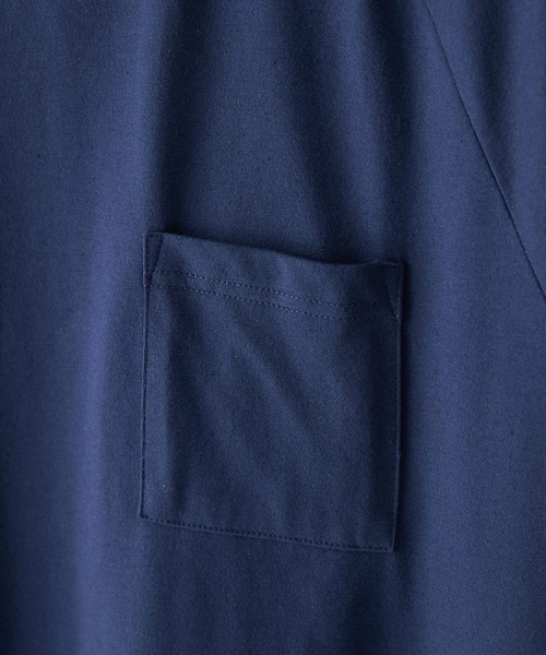SAVIER(サビアー)の「【SAVIER/サビアー】×【ZERO STAIN/ゼロステイン】コラボ ラグランスリーブ ポケット付 Tシャツ(Tシャツ/カットソー・メンズ・ホワイト/ブラック/ネイビー/アイボリー・MEDIUM/LARGE)」の22枚目の写真