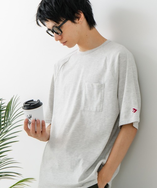SAVIER(サビアー)の「【SAVIER/サビアー】×【ZERO STAIN/ゼロステイン】コラボ ラグランスリーブ ポケット付 Tシャツ(Tシャツ/カットソー・メンズ・ホワイト/ブラック/ネイビー/アイボリー・MEDIUM/LARGE)」の10枚目の写真