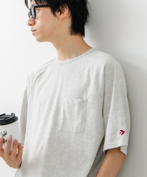 SAVIER(サビアー)の「【SAVIER/サビアー】×【ZERO STAIN/ゼロステイン】コラボ ラグランスリーブ ポケット付 Tシャツ(Tシャツ/カットソー・メンズ・ホワイト/ブラック/ネイビー/アイボリー・MEDIUM/LARGE)」の11枚目の写真