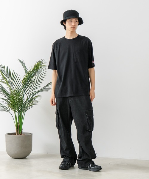 SAVIER(サビアー)の「【SAVIER/サビアー】×【ZERO STAIN/ゼロステイン】コラボ ラグランスリーブ ポケット付 Tシャツ(Tシャツ/カットソー・メンズ・ホワイト/ブラック/ネイビー/アイボリー・MEDIUM/LARGE)」の12枚目の写真