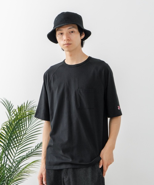SAVIER(サビアー)の「【SAVIER/サビアー】×【ZERO STAIN/ゼロステイン】コラボ ラグランスリーブ ポケット付 Tシャツ(Tシャツ/カットソー・メンズ・ホワイト/ブラック/ネイビー/アイボリー・MEDIUM/LARGE)」の15枚目の写真