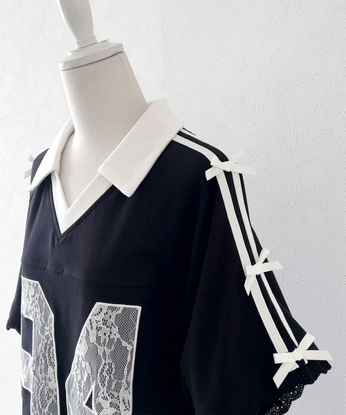 DearMyLoveRose(ディアマイラブローズ)の「ナンバー入りビッグTシャツ【大きいサイズ有り】(Tシャツ/カットソー・レディース・ブラック/ベビーピンク/ホワイト・LL~3L/M-L)」の11枚目の写真
