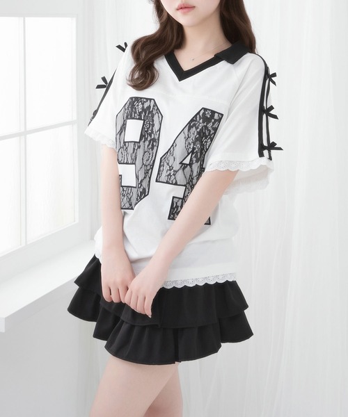 DearMyLoveRose(ディアマイラブローズ)の「ナンバー入りビッグTシャツ【大きいサイズ有り】(Tシャツ/カットソー・レディース・ブラック/ベビーピンク/ホワイト・LL~3L/M-L)」の19枚目の写真