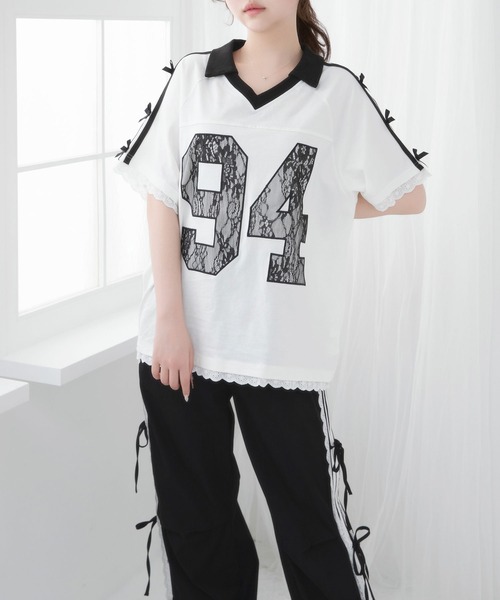 DearMyLoveRose(ディアマイラブローズ)の「ナンバー入りビッグTシャツ【大きいサイズ有り】(Tシャツ/カットソー・レディース・ブラック/ベビーピンク/ホワイト・LL~3L/M-L)」の22枚目の写真
