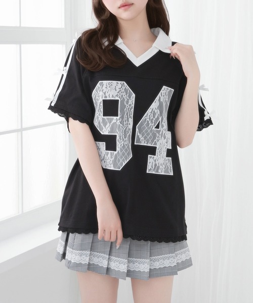 DearMyLoveRose(ディアマイラブローズ)の「ナンバー入りビッグTシャツ【大きいサイズ有り】(Tシャツ/カットソー・レディース・ブラック/ベビーピンク/ホワイト・LL~3L/M-L)」の14枚目の写真