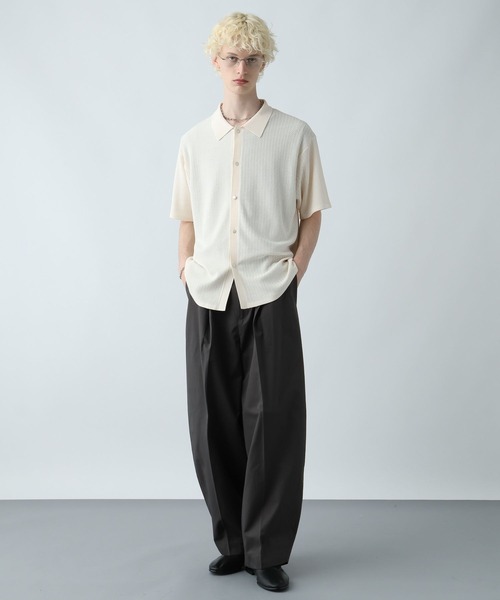 HAREハレ　メンズホワイトニット　オーバーサイズニット 中古・古着通販】HARE (ハレ) オーバーサイズシャギーニット