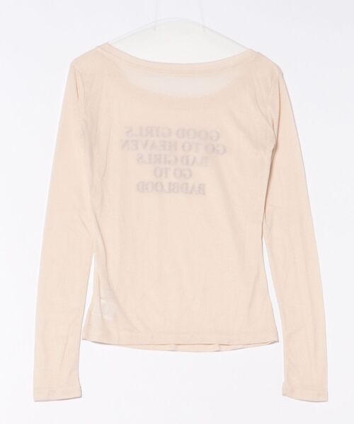 3.3 Field Trip （3.3フィールドトリップ）の「3.3 Field Trip／ロゴスリムロングスリーブ（Tシャツ/カットソー・レディース・ブラック/オフホワイト/ベージュ/ピンク・FREE）」の5枚目の写真