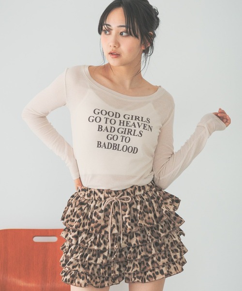 3.3 Field Trip （3.3フィールドトリップ）の「3.3 Field Trip／ロゴスリムロングスリーブ（Tシャツ/カットソー・レディース・ブラック/オフホワイト/ベージュ/ピンク・FREE）」の4枚目の写真