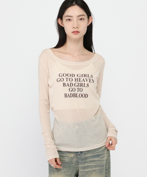 3.3 Field Trip （3.3フィールドトリップ）の「3.3 Field Trip／ロゴスリムロングスリーブ（Tシャツ/カットソー・レディース・ブラック/オフホワイト/ベージュ/ピンク・FREE）」の22枚目の写真