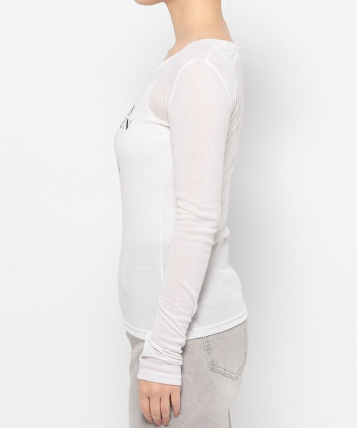 3.3 Field Trip （3.3フィールドトリップ）の「3.3 Field Trip／ロゴスリムロングスリーブ（Tシャツ/カットソー・レディース・ブラック/オフホワイト/ベージュ/ピンク・FREE）」の15枚目の写真