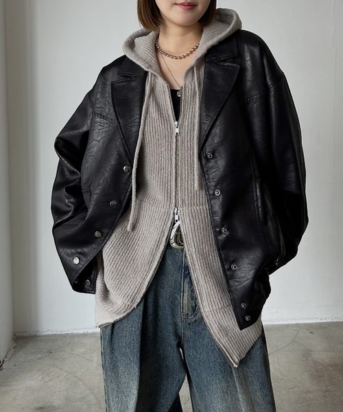 ELEGANCE L FUR ファーコート アウター ミンク ミドル F 黒