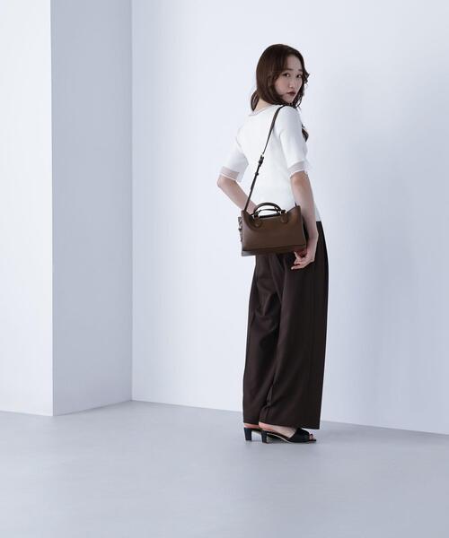 NATURAL BEAUTY BASIC(ナチュラルビューティーベーシック)の「◇シアー切替リブニット(ニット/セーター・レディース・オフホワイト/ダークオレンジ/ブラック・FREE)」の20枚目の写真