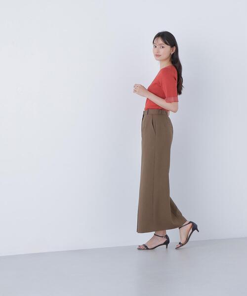 NATURAL BEAUTY BASIC(ナチュラルビューティーベーシック)の「◇シアー切替リブニット(ニット/セーター・レディース・オフホワイト/ダークオレンジ/ブラック・FREE)」の12枚目の写真
