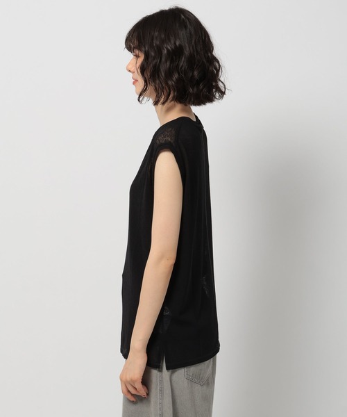 niko and...(ニコアンド)の「シアーフレンチタンクセット(タンクトップ・レディース・オフホワイト/ブラック/イエロー・FREE)」の13枚目の写真