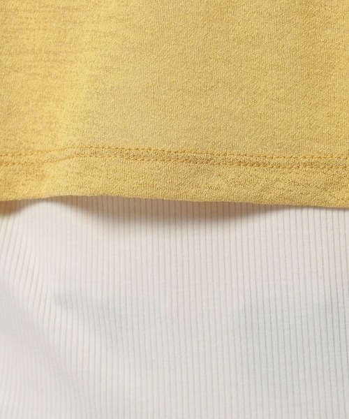 niko and...(ニコアンド)の「シアーフレンチタンクセット(タンクトップ・レディース・オフホワイト/ブラック/イエロー・FREE)」の4枚目の写真