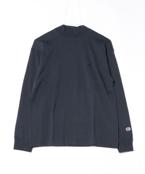 Champion（チャンピオン）の「【Champion】C3-C427/MOCK NECK LS T-SHIRT/モックネック/ロングスリーブTシャツ/チャンピオン（Tシャツ/カットソー・メンズ・ネイビー/オリーブ/ブラック/チャコール/オフホワイト・XL/M/L/S）」の5枚目の写真