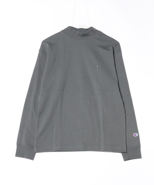 Champion（チャンピオン）の「【Champion】C3-C427/MOCK NECK LS T-SHIRT/モックネック/ロングスリーブTシャツ/チャンピオン（Tシャツ/カットソー・メンズ・ネイビー/オリーブ/ブラック/チャコール/オフホワイト・XL/M/L/S）」の3枚目の写真