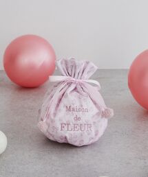 Maison de FLEUR（メゾンドフルール）の「リボンレオパード巾着ポーチ（ポーチ）」