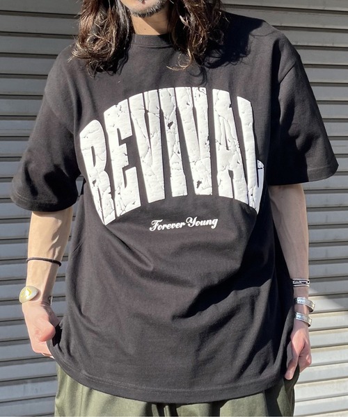 DOUBLE STEAL(ダブルスティール)の「REVIVAL 発泡PTビッグシルエットTシャツ(Tシャツ/カットソー・メンズ・ネイビー/ホワイト/ブラック・MEDIUM/LARGE)」の9枚目の写真