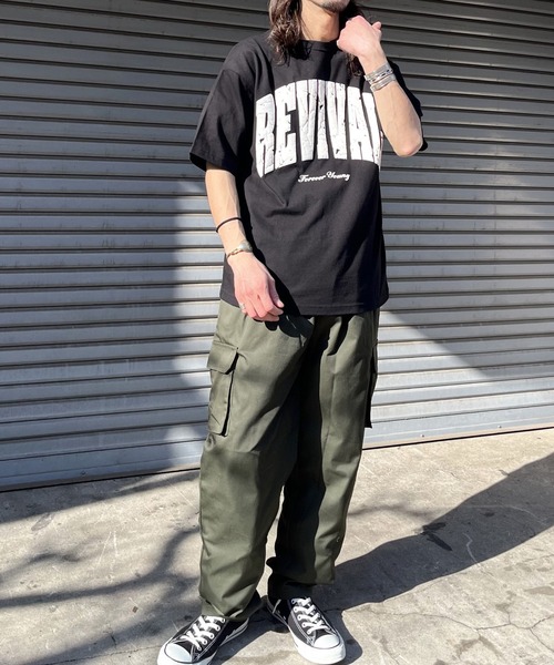 DOUBLE STEAL(ダブルスティール)の「REVIVAL 発泡PTビッグシルエットTシャツ(Tシャツ/カットソー・メンズ・ネイビー/ホワイト/ブラック・MEDIUM/LARGE)」の10枚目の写真