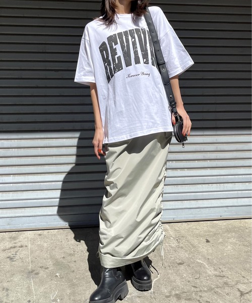 DOUBLE STEAL(ダブルスティール)の「REVIVAL 発泡PTビッグシルエットTシャツ(Tシャツ/カットソー・メンズ・ネイビー/ホワイト/ブラック・MEDIUM/LARGE)」の14枚目の写真