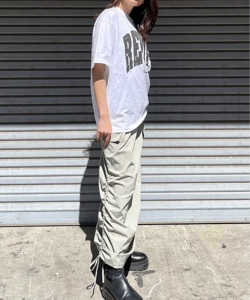 DOUBLE STEAL(ダブルスティール)の「REVIVAL 発泡PTビッグシルエットTシャツ(Tシャツ/カットソー・メンズ・ネイビー/ホワイト/ブラック・MEDIUM/LARGE)」の15枚目の写真