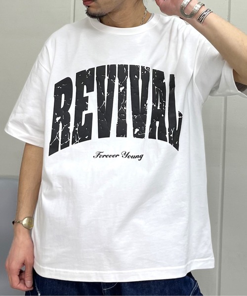 DOUBLE STEAL(ダブルスティール)の「REVIVAL 発泡PTビッグシルエットTシャツ(Tシャツ/カットソー・メンズ・ネイビー/ホワイト/ブラック・MEDIUM/LARGE)」の19枚目の写真