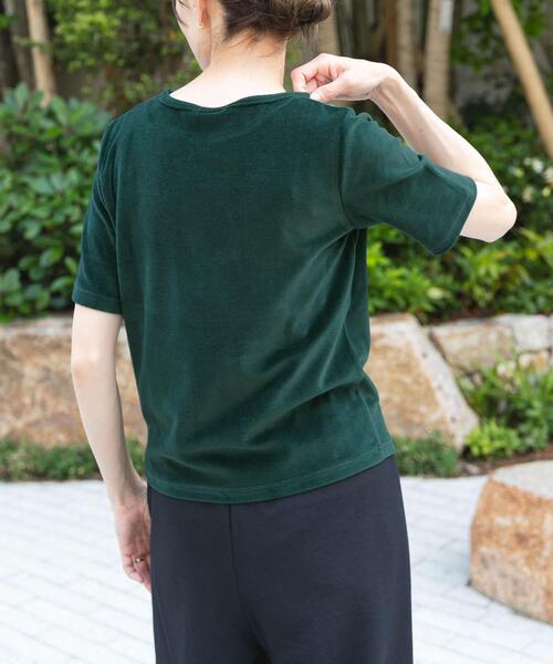 FORK&SPOON(フォークアンドスプーン)の「FORK&SPOON ベロアショートスリーブTシャツ(Tシャツ/カットソー・レディース・グリーン/チャコールグレー/グレー系その他・1)」の14枚目の写真