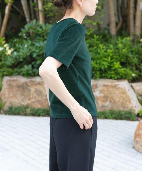 FORK&SPOON(フォークアンドスプーン)の「FORK&SPOON ベロアショートスリーブTシャツ(Tシャツ/カットソー・レディース・グリーン/チャコールグレー/グレー系その他・1)」の15枚目の写真