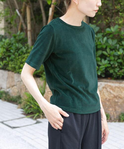 FORK&SPOON(フォークアンドスプーン)の「FORK&SPOON ベロアショートスリーブTシャツ(Tシャツ/カットソー・レディース・グリーン/チャコールグレー/グレー系その他・1)」の16枚目の写真