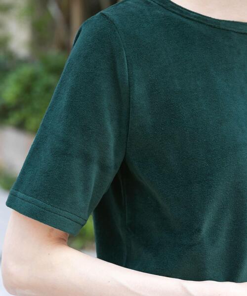 FORK&SPOON(フォークアンドスプーン)の「FORK&SPOON ベロアショートスリーブTシャツ(Tシャツ/カットソー・レディース・グリーン/チャコールグレー/グレー系その他・1)」の17枚目の写真