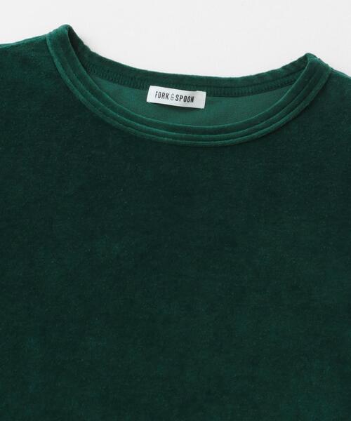 FORK&SPOON(フォークアンドスプーン)の「FORK&SPOON ベロアショートスリーブTシャツ(Tシャツ/カットソー・レディース・グリーン/チャコールグレー/グレー系その他・1)」の20枚目の写真